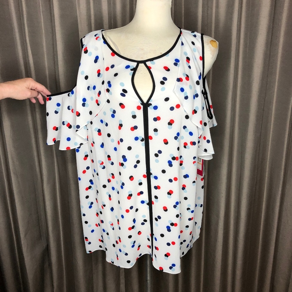 VINCE CAMUTO COLD SHOULDER BLOUSE 2X NWT'S